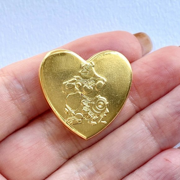 2012 Sulley & Mike Monsters Inc Disney Pixar Variety Lapel Hat Lanyard Heart Pin - Picture 3 of 3